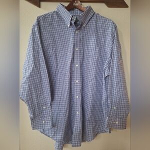 Ralph Lauren Button Down Classic Fit Plaid Shirt Preppy Business Casual Men 17.5